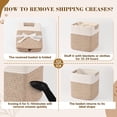 thumbnail image 7 of 13 Inch Storage Cubes, 3 Pack Cube Storage Bins for Organizing, Cotton Rope Woven Baskets for Shelves, Bathroom, Kids Room, Closets,  Nursery, 7 of 7