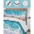 thumbnail image 4 of Ocean Beach Twin Size Down Alternative Comforter, Lightweight Comforter Quilt Bedding Set with Pillow Shams Coastal Nautical Starfish Shells Sea Waves All Seasons Bed Comforter Duvet Insert 68"x86", 4 of 7