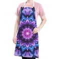 thumbnail image 5 of Purple Blue Tie Dye Pattern Apron-Garden Aprons for Women with Pockets-Cotton Linen Waterproof Kitchen Cooking Gardening Aprons Adjustable for Kitchen,Cooking,BBQ and Salon 33x27 Inch, 5 of 7
