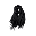 thumbnail image 2 of Lumtrix Womens Scarf Oversized Solid Color Tassel Shawl Wrap Warm 70.87 Inch Long Scarf Black One Size, 2 of 9