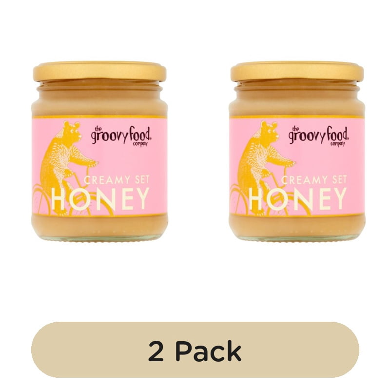 Groovy Food Creamy Set Honey 340g, British Import (Pack of 2)