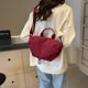 thumbnail image 5 of Bolso de nailon de gran capacidad de moda, tendencia, estilo versátil, bolsos de hombro de ocio para mujer, nuevos bolsos de mano con hilo de coser concisos 2024, 5 of 5
