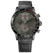 Hugo Boss Rafale 1513445, Black Leather Analog Quartz Men's Watch