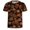 Brown, variant on Mens Graphic Tees Summer Trend Graffiti Painting 3D Digital Printed Short Sleeve Crew Neck Loose Custom Casual Mens Tees L