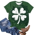 thumbnail image 7 of Uaswgudfs Women's St. Patrick's Day Casual Short Sleeve T - Shirt Shamrock Print Lucky Top Irish Clover Graphic Tee 5XL, 7 of 7