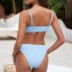 thumbnail image 4 of Bikini Mujer Traje de Baño Conjunto de Bikini Acanalado Para Mujer, Traje de Baño de Dos Piezas Con Textura En El Cuello, Tankini, Cómodo y Elegante, Ropa de Playa, 4 of 8