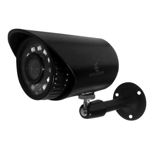 Cámara CCTV Seguridad Exterior Secucore Bullet AHD Metálica Color Negro HD 1080p