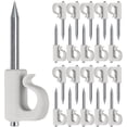 thumbnail image 2 of SELEWARE 20 ganchos Q-Hanger para colgar luces navideñas en el hogar con clavos para una fácil liberación de alambre al aire libre y luces de hadas, capacidad resistente de 40 libras, color blanco, 2 of 3