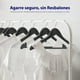 thumbnail image 3 of Ganchos de Madera Premium Serenelife, Ahorradores de Espacio, Resistentes, con Gancho Metálico Giratorio de 360°, para Abrigos, Pantalones y Vestidos, Negro, Pack 30, 3 of 7