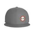 thumbnail image 3 of DouZhe Flat Brim Cap Snapback Hat, Two Meters Warning Caution Prints Adjustable Gray Adult Baseball Cap, 3 of 6