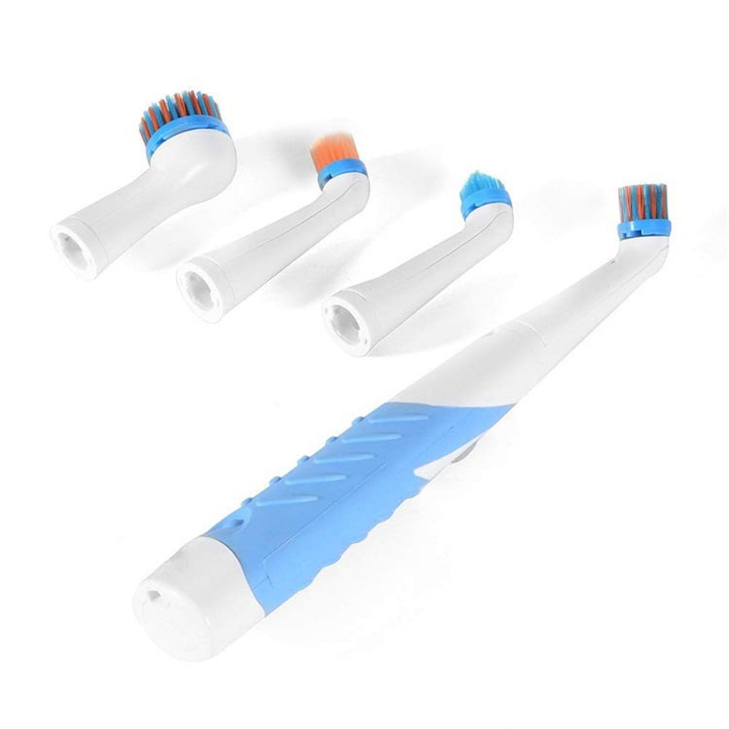 electric cleaning brush with Household All Purpose 4 Brush Heads by Sonic  Scrubber for Bathroom/Kitchen & Shoes Household power scrubber brush
