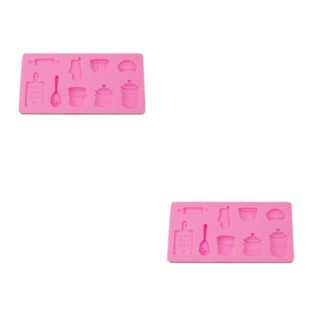 Molde de silicona para pastel de Fondant Bearachild Rosa Tipo 1 2piezas