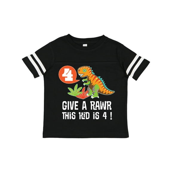 Inktastic 4th Birthday Party Dinosaur Boys Toddler T-Shirt