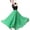 green, variant on YM YOUMU Women Chiffon Dance Swing Skirt Elastic Waist Ballroom Dancewear