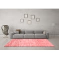 thumbnail image 3 of Ahgly Company Machine Washable Indoor Round Solid Red Modern Area Rugs, 5' Round, 3 of 4