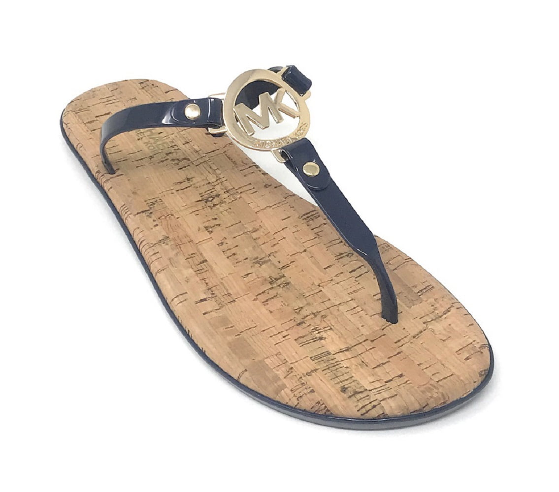 Michael Kors MK Charm Jelly PVC Flip Flop Sandal, Navy (10M) - Walmart.com