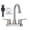 Brushed Nickel, variant on Wowow 4 Inch Centerset Bathroom Faucet 3 Hole with Pop Up Drain and Supply 2 Hoses, Brushed Nickel