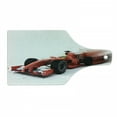 thumbnail image 1 of Cars Cutting Board, Generic Formula Racing Car Illustration with Special Effect Turbo Motion Auto Print, Tempered Glass Cutting and Serving Board, Wine Bottle Shape, Black and Red, by Ambesonne, 1 of 1