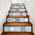 thumbnail image 1 of AILEGOU 3D Stair Stickers Decals Brick Staircase Decals Removable Tile Stair Risers Decals Decor Peel and Stick Stairs Bakeplash Decals for Stair 39.3Inch x 7.08Inch x 6Pcs(L105), 1 of 5