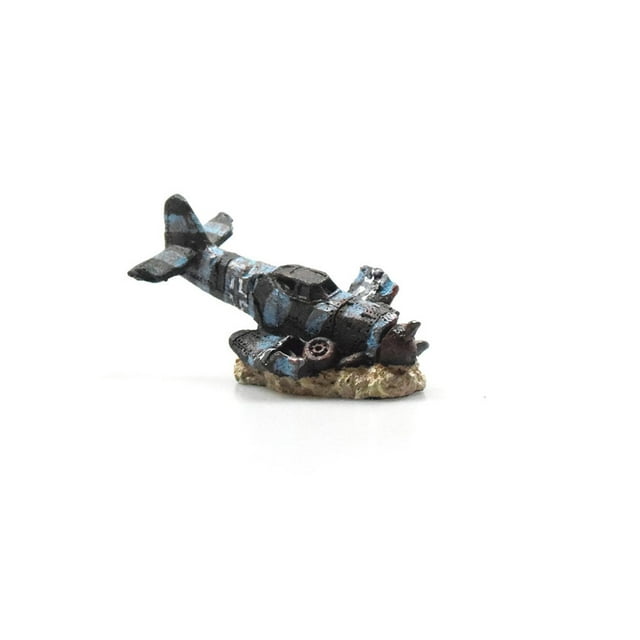 Xingzhi Landscape Artificial Airplane Wreck Decor Fishtank Aquarium Cave Simulation Plane Decoration Aircraft Ornament