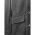 thumbnail image 4 of Hat and Beyond Mens Soft-Brushed Long Sleeve Eight-Buttons Peacoat with Detachable Zipper Bib, 4 of 6