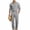 Dark Gray, variant on Men's Summer Cotton Linen Suit Set, Lightweight Breathable Button Down Shirt and High Waist Belted Pleated Golf Trousers 2 Piece Set for Beach & Daily Wear Big and Tall Size S-3XL Khaki