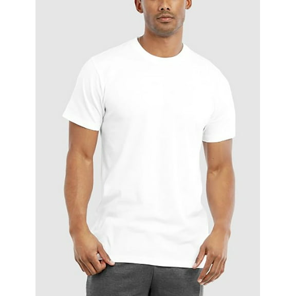 Glass House Apparel Men's 3-Pack Lightweight White T-Shirts Cotton Crew Neck Regular Fit Solid Tee