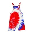 thumbnail image 3 of Zwiiyzr 2024 Independence Day Girls' Jumpsuits & Rompers Summer Sleeveless Casual Romper Spaghetti Strap Shorts Overalls with Pockets Size 5-14 Years Blue-C, 3 of 5