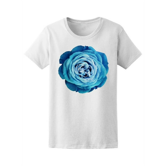 Beautiful Turquoise Rose Flower T-Shirt Women -Image by Shutterstock, Female XX-Large
