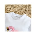 thumbnail image 4 of Qiylii Baby Girls Romper, Swan Letter Pattern Long Sleeve O-Neck Baysuit, 4 of 8