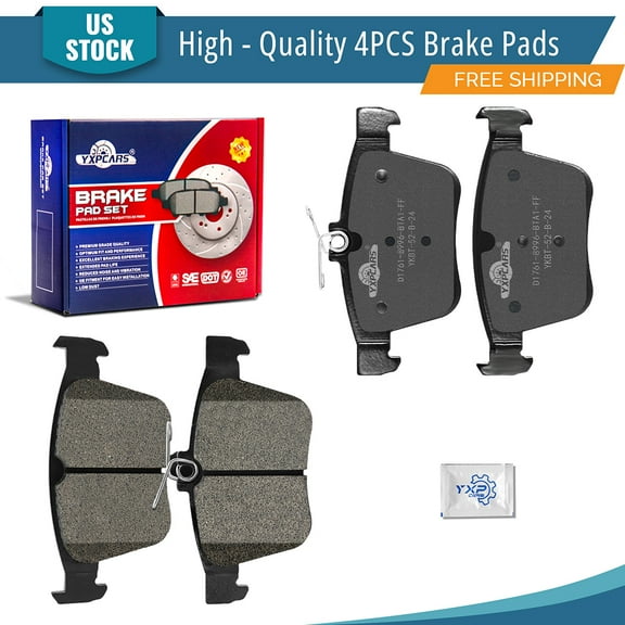 YXPCARS 4PCS Brake Pads (D1761), Rear Ceramic Pads for Volkswagen Tiguan Jetta Audi Atlas Taos Q3 A3