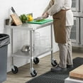 thumbnail image 4 of Glownary  24" x 36" 16-Gauge 304 Stainless Steel Commercial Work Table with 4" Backsplash, Undershelf, and Casters, 4 of 4