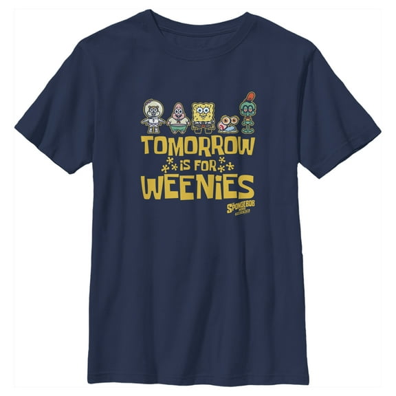 Boy's SpongeBob SquarePants Sponge on the Run Tomorrow Weenies Friends  Graphic Tee Navy Blue Large