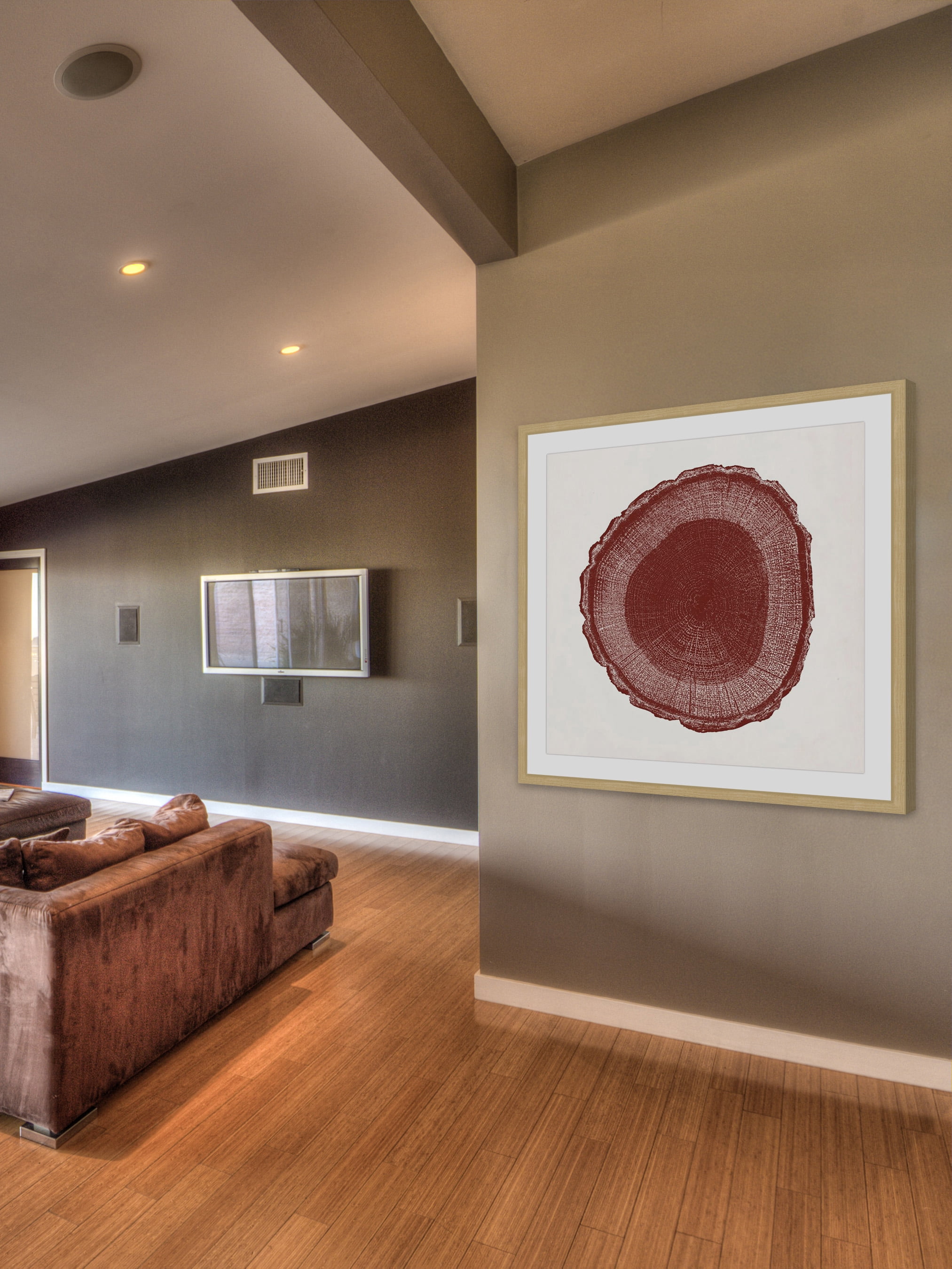"Tree Ring I" Framed Painting Print