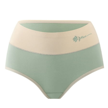 LARUYEKO High Waist Women s Panties Belly Retraction Arm Lift Printed Letter Briefs Women s Cotton Underwear High Waisted Ladies Full Coverage Panties High-Cut Stretch Cool Underwear