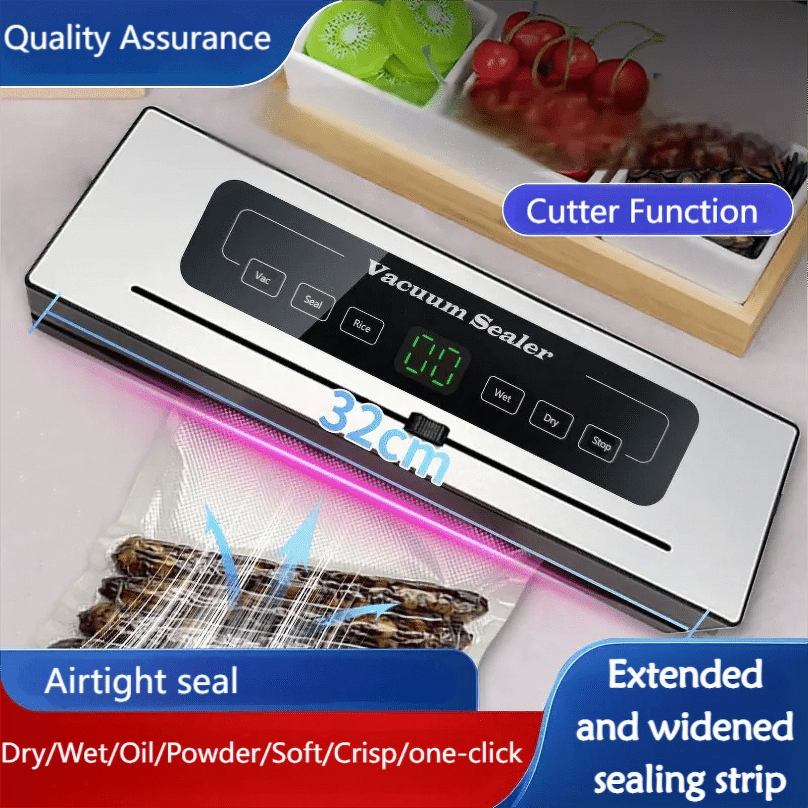 LVL Vacuum Sealer Machine, Automatic Air Sealing Food Saver with Dry&Moist Food Modes, One-key Meat Sealers Vacuum Packing Machine for Kitchen Food Saver Storage