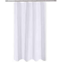 N&Y HOME Fabric Shower Curtain Liner 48 x 72 inches Bath Stall Size, Hotel Quality, Washable, Water Repellent, White Spa Bathroom Curtains with Grommets, 48x72