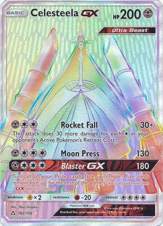 Full Art Ultra Rare NM-Mint Pokemon SM06 1x Celesteela GX Ultra Pr 144/156 