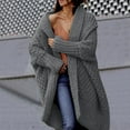 thumbnail image 2 of Womens Cardigan Sweaters Knit Lightweight Dark Gray Long Cardigan Comfort Colors Fall Outfits Women Sweaters, 2 of 5