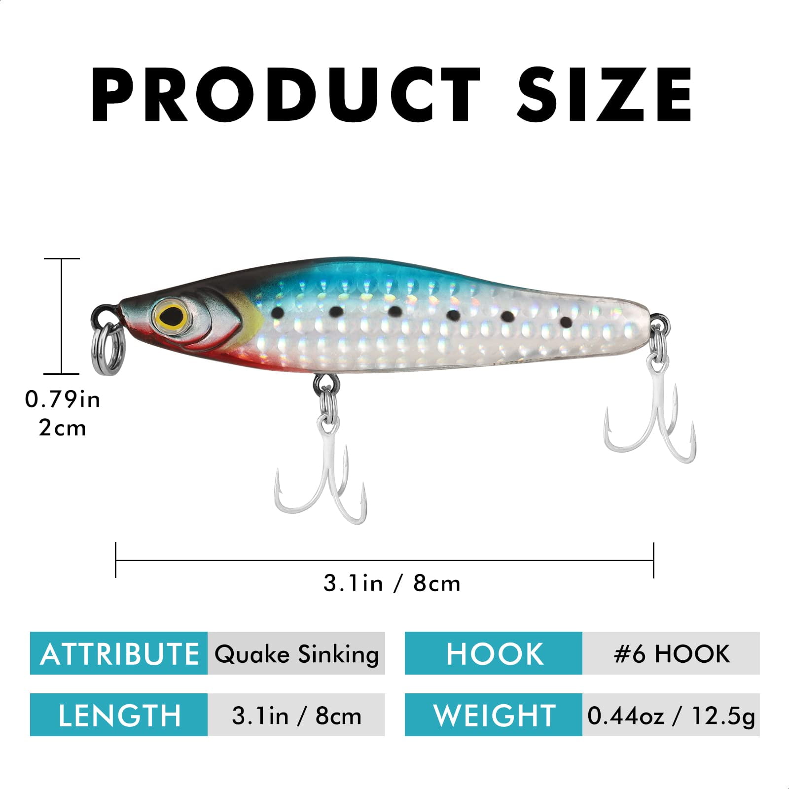 Multi Jointed Fishing Lures for Bass Trout - VMC/BKK Hooks
