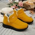 thumbnail image 6 of Gvdentm Snow Boots for Women Size 9.5 Womens Snow Boots Winter Warm Booties Lined Anti-Slip Ankle Boots Outdoor Slip On Waterproof Booties Comfortable Warm Shoes(Yellow,6.5), 6 of 9