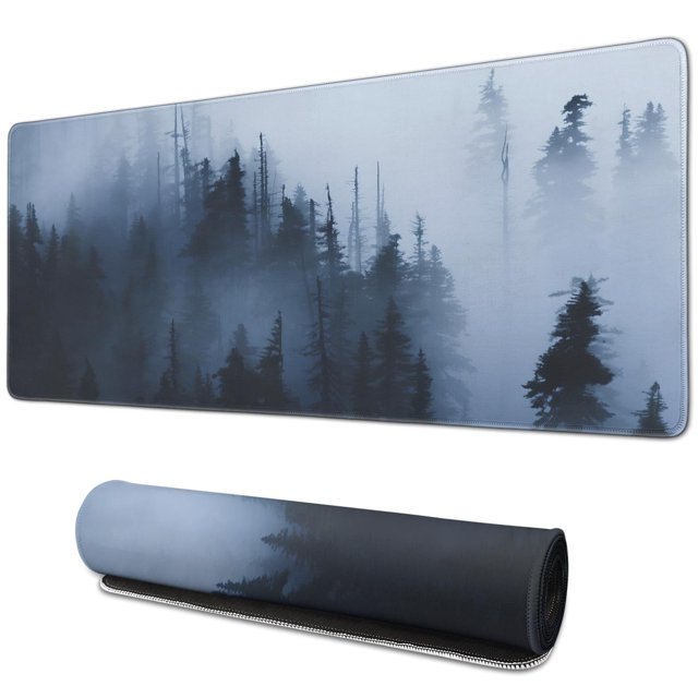 Full-Sized Desk Mat, XXL Mouse Pad, Premium Gaming Experience, Decorative Forest Design, Perfect for Any Desktop - 31.5 x 11.8 inches