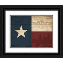Grey, Jace 18x15 Black Ornate Wood Framed with Double Matting Museum Art Print Titled - Texas Flag
