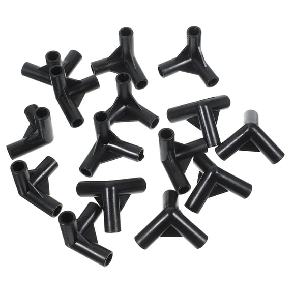 TOYMYTOY 24Pcs Black Pe Plastic Tent Connectors for Canopy Frame Easy Install Replacement Parts