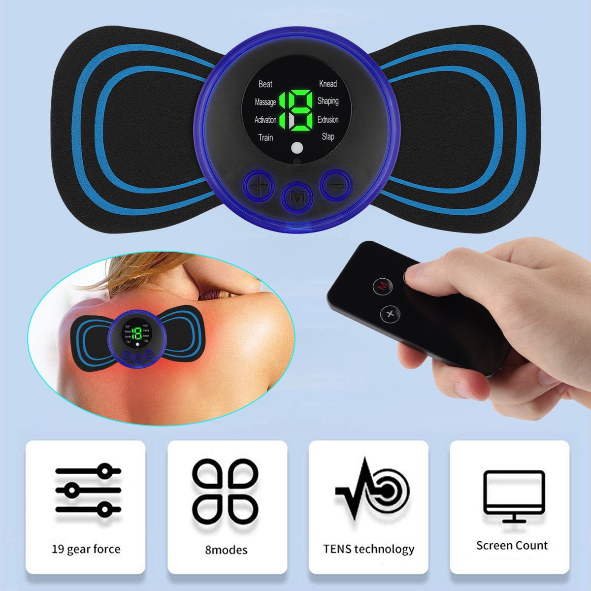 Portable Mini Electric Neck Massager EMS Massage Patch for Muscle Pain –  hashimstor.com