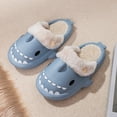 thumbnail image 1 of Pantuflas de algodón con tiburón para mujer, impermeables, antideslizantes, para interior y invierno, chanclas de tiburón, sandalias de felpa cálidas para parejas, zapatos planos para el hogar, 1 of 5
