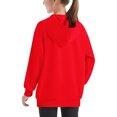 thumbnail image 4 of Zwiiyzr Teens Kids Unisex Oversized Hoodies Sweatshirt Solid Color Long Sleeve Pullover Tops 4-14 Years for Girls and Boys Red, 4 of 6