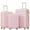 Light Pink-ABS, variant on 3 Pieces Luggage Set Hardside Spinner Suitcase with TSA Lock 20" 24" 28" Available