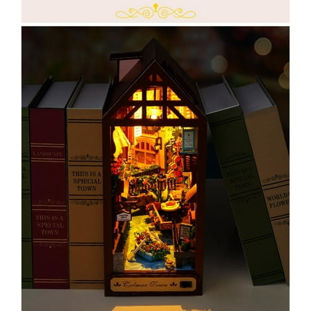

Children s Day--DIY Book Corner Bookshelf Insert New Diy House Model Toy Creative Bookend40ML