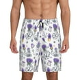 thumbnail image 1 of Fotbe Lavender Bicycle Pantalones Cortos de Pijama para Hombre, Ropa de Dormir, Pantalones de Pijama Cortos para Hombre-Medium, 1 of 6